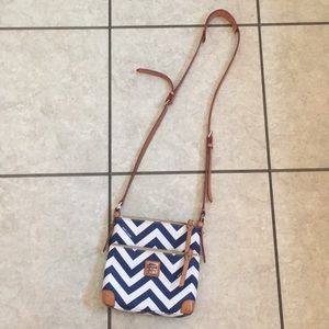Dooney & Bourke Blue Chevron Crossbody